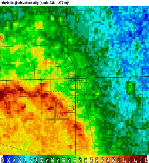 Marlette elevation map