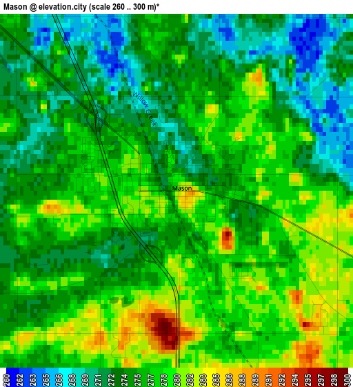 Mason elevation map