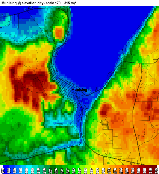 Munising elevation map