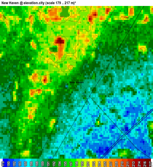 New Haven elevation map