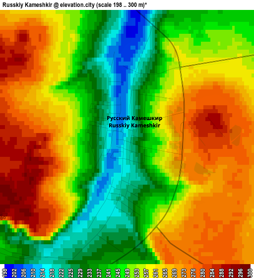 Russkiy Kameshkir elevation map