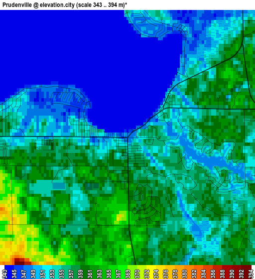 Prudenville elevation map