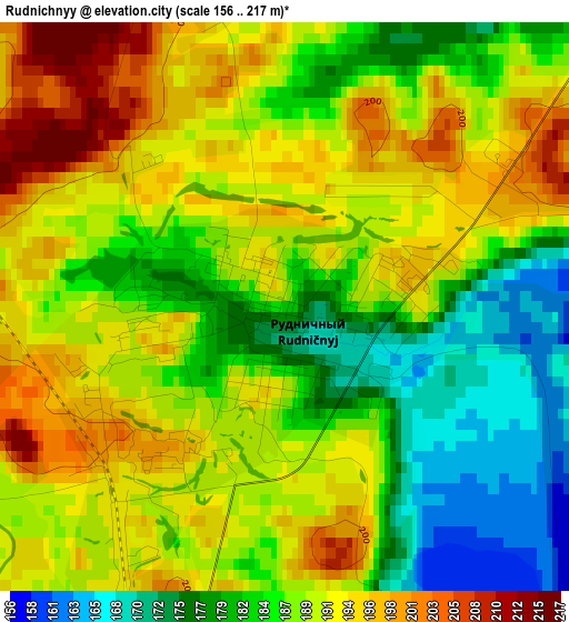 Rudnichnyy elevation map