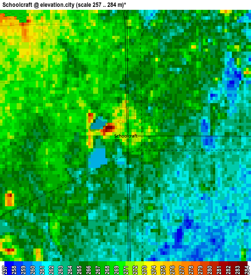 Schoolcraft elevation map