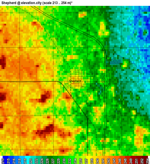 Shepherd elevation map