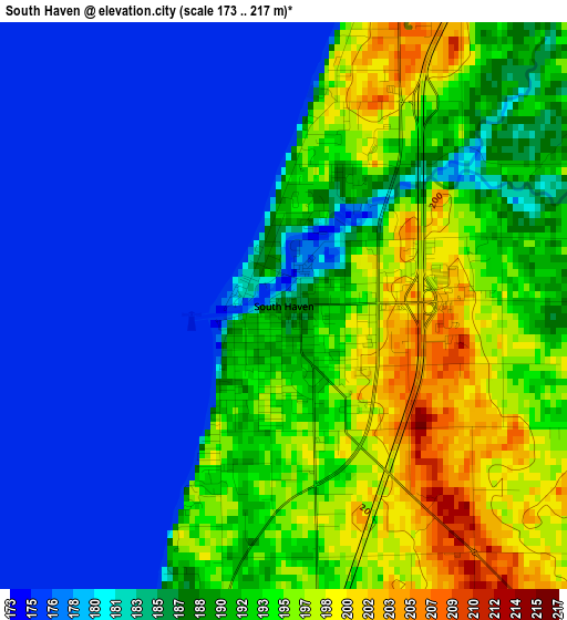 South Haven elevation map