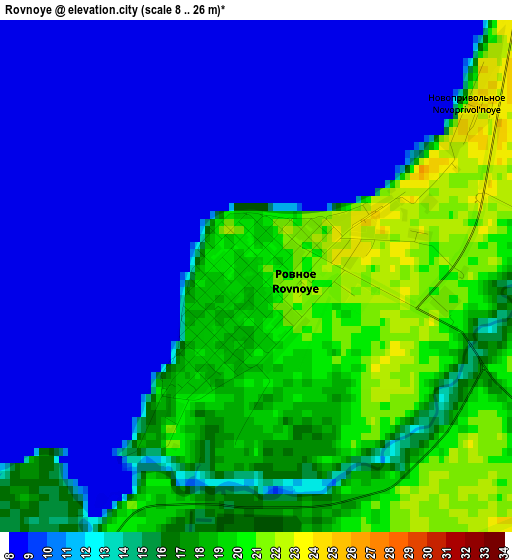 Rovnoye elevation map