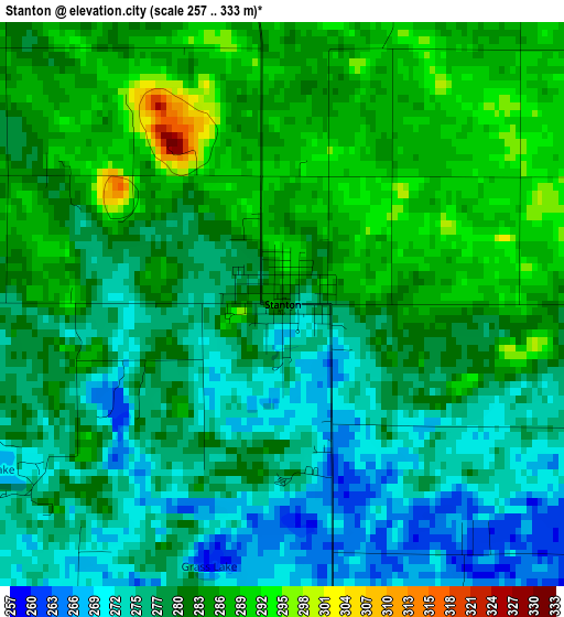 Stanton elevation map