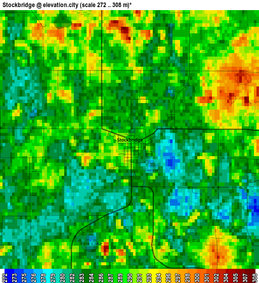 Stockbridge elevation map