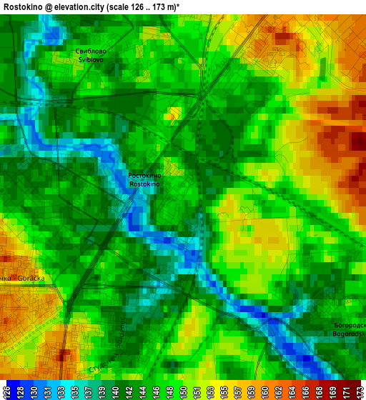 Rostokino elevation map