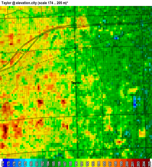 Taylor elevation map