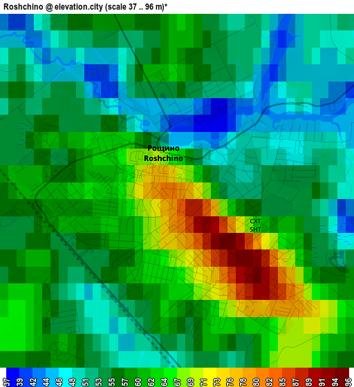 Roshchino elevation map