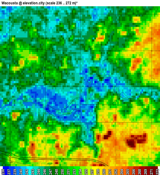 Wacousta elevation map