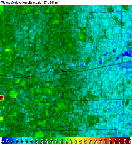 Wayne elevation map