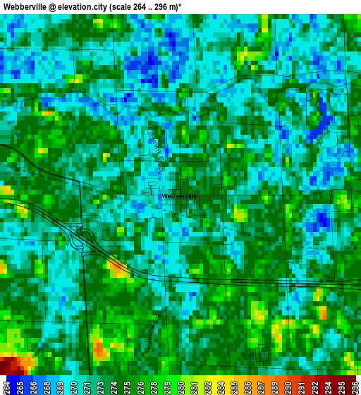 Webberville elevation map