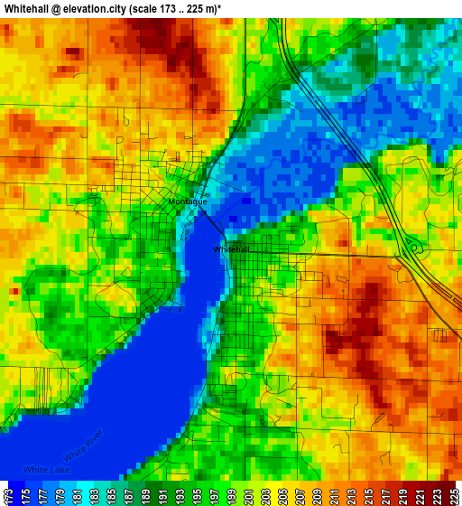 Whitehall elevation map