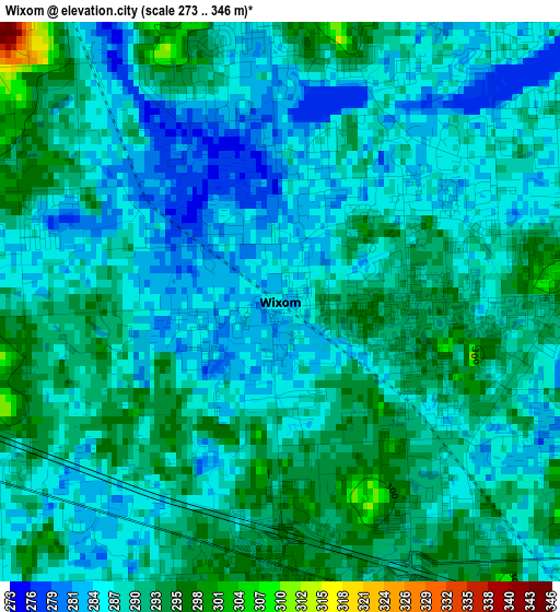 Wixom elevation map