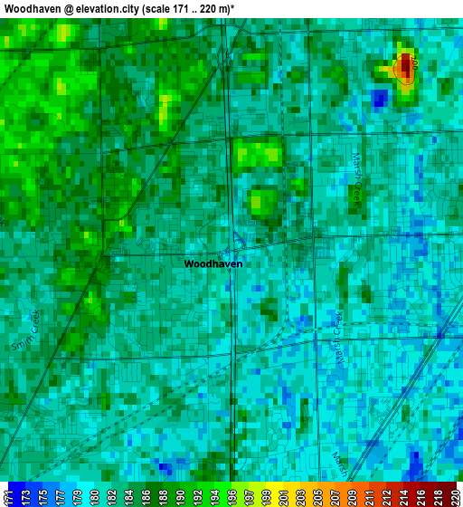 Woodhaven elevation map