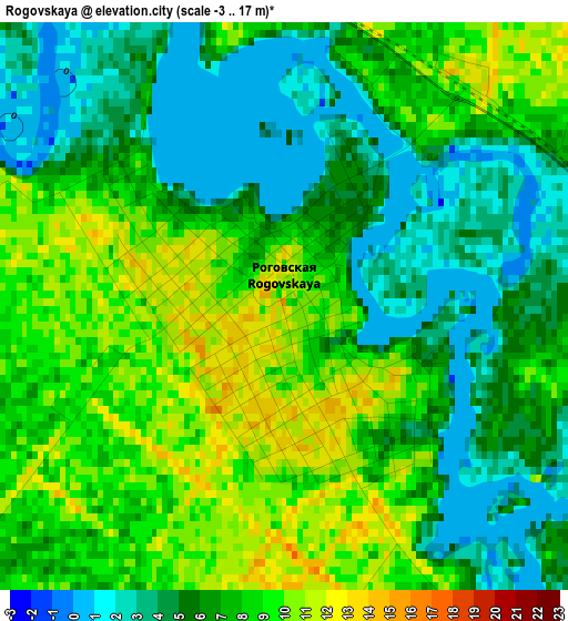 Rogovskaya elevation map