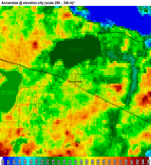 Annandale elevation map