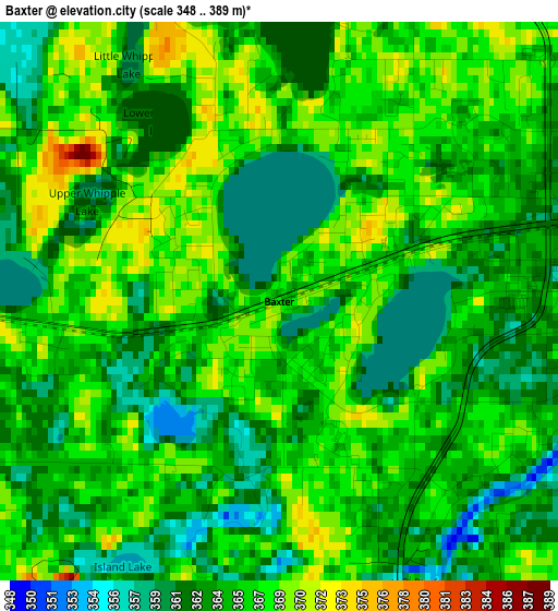 Baxter elevation map