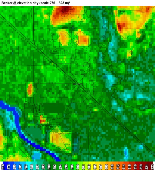 Becker elevation map