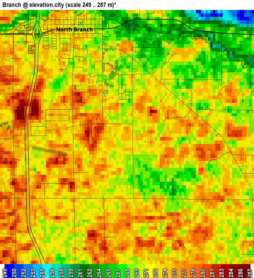 Branch elevation map