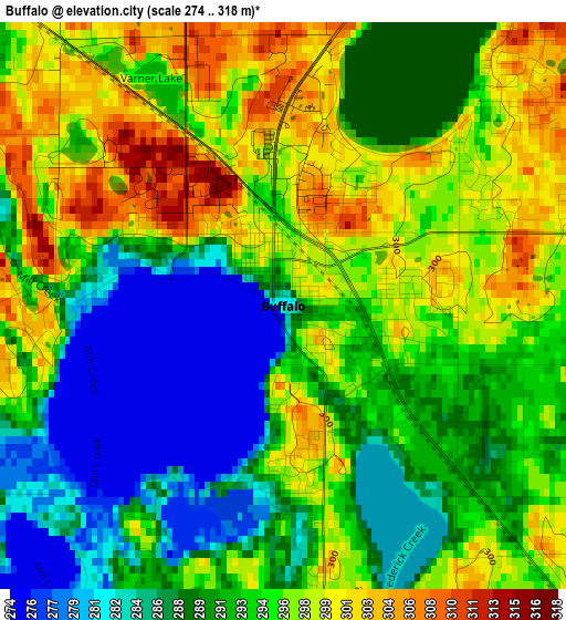 Buffalo elevation map