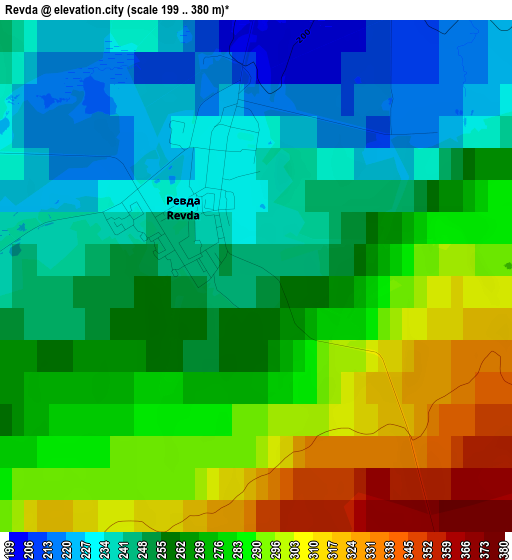 Revda elevation map