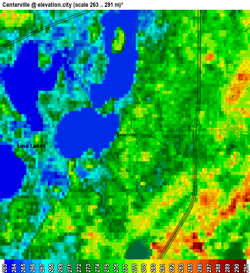 Centerville elevation map