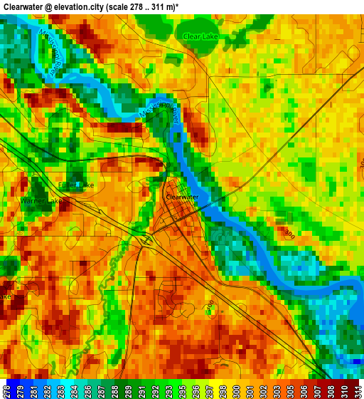 Clearwater elevation map