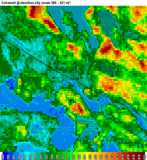 Cohasset elevation map