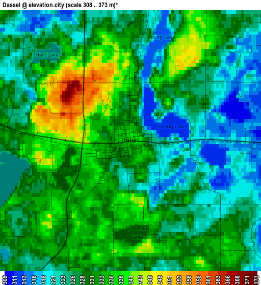 Dassel elevation map