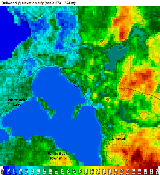 Dellwood elevation map