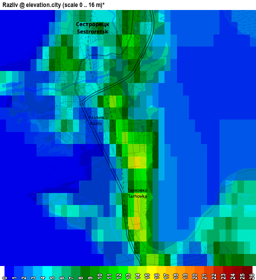 Razliv elevation map