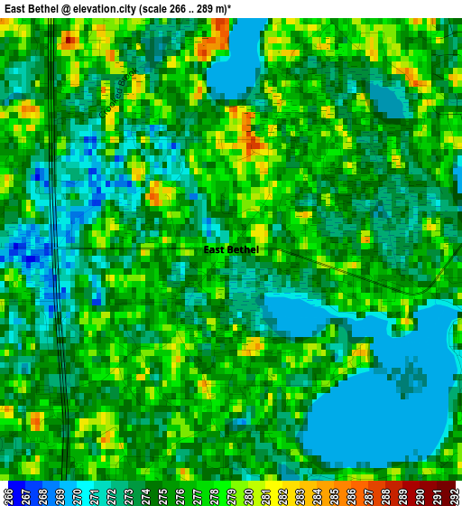 East Bethel elevation map