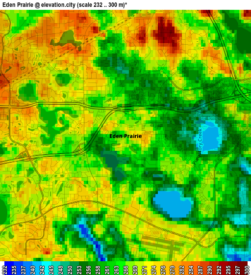 Eden Prairie elevation map