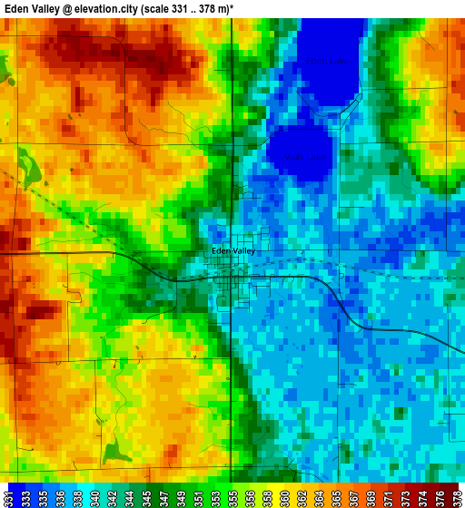 Eden Valley elevation map