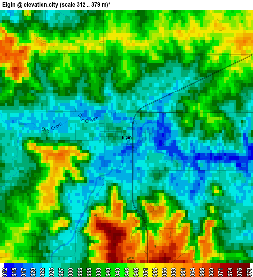 Elgin elevation map