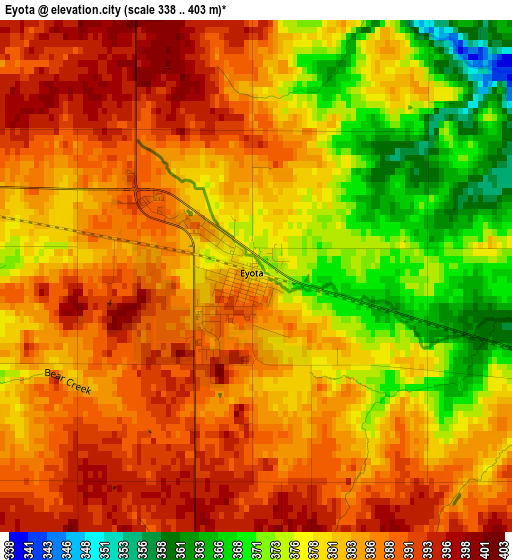 Eyota elevation map