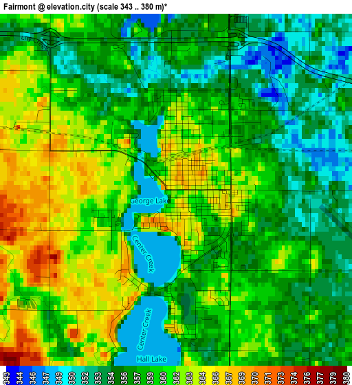 Fairmont elevation map