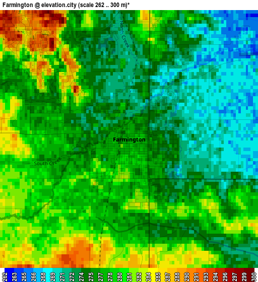 Farmington elevation map