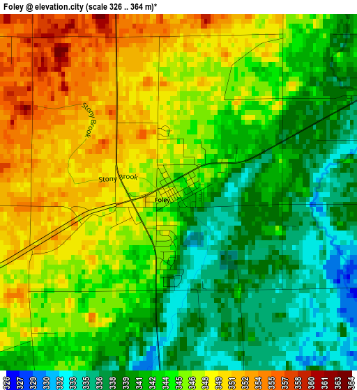 Foley elevation map