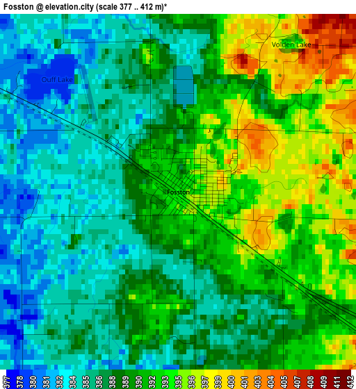 Fosston elevation map