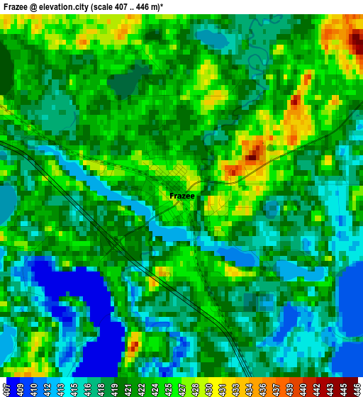 Frazee elevation map