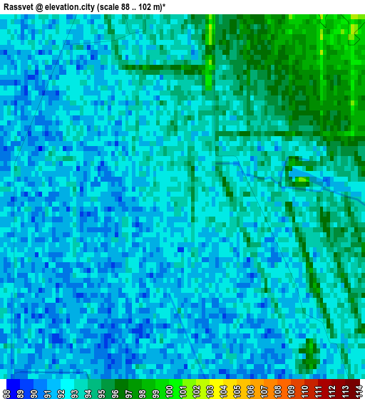 Rassvet elevation map