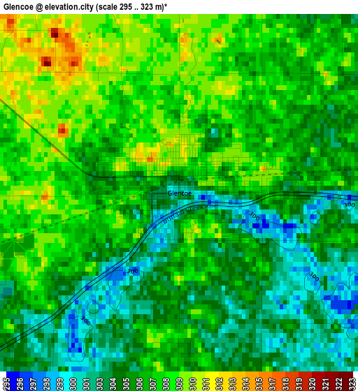 Glencoe elevation map