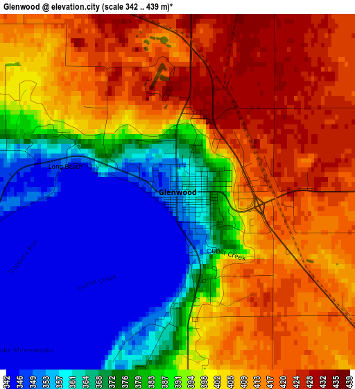 Glenwood elevation map