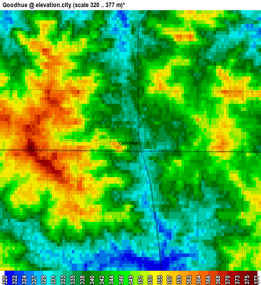 Goodhue elevation map