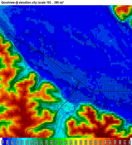 Goodview elevation map